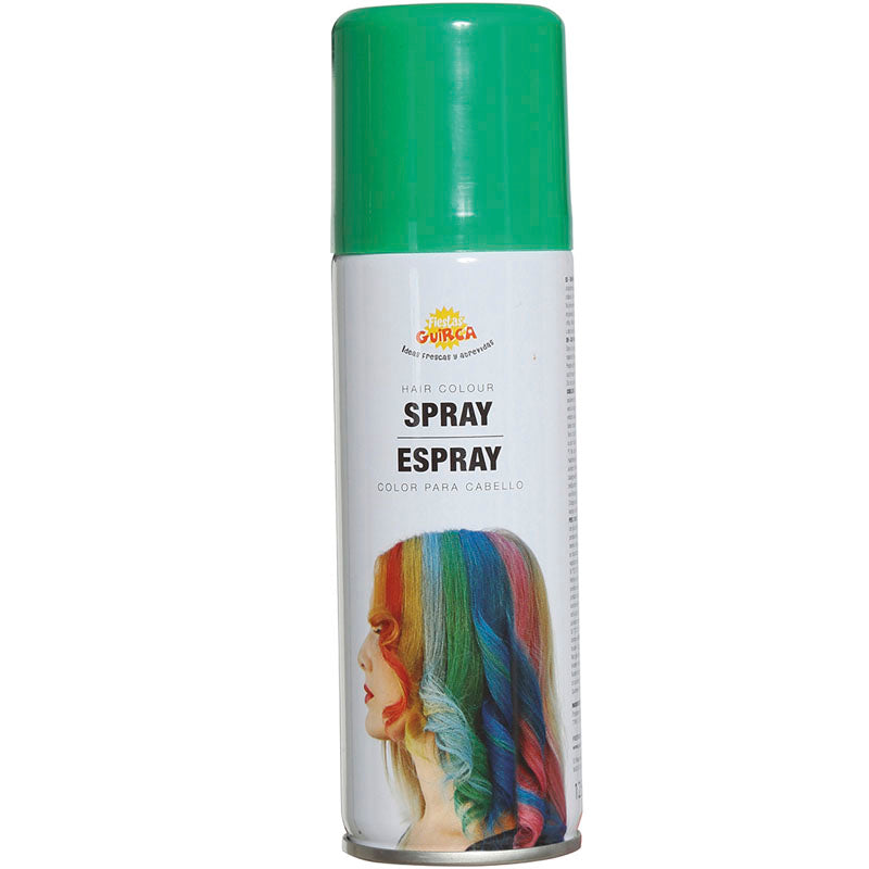Spray de pelo color verde