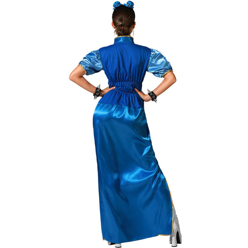 Disfraz de Chun-Li de Street Fighter para mujer Espalda