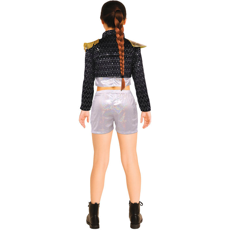 Disfraz de K-pop Silver Leader para mujer Espalda