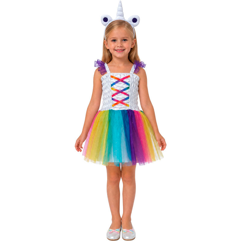 Disfraz de Unicornio con Tutú Multicolor para niña