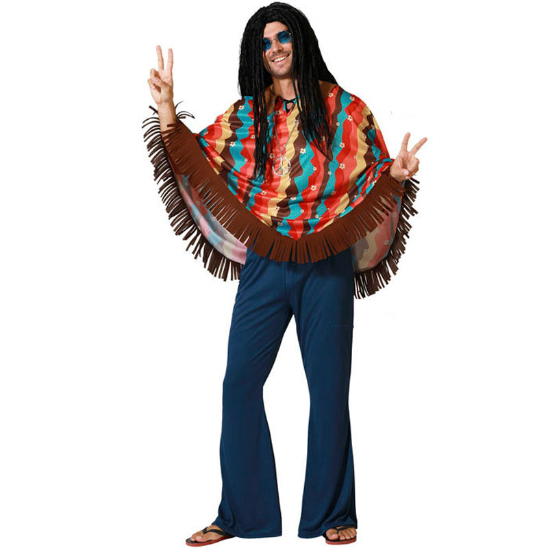 Disfraz para hombre de Hippie multicolor