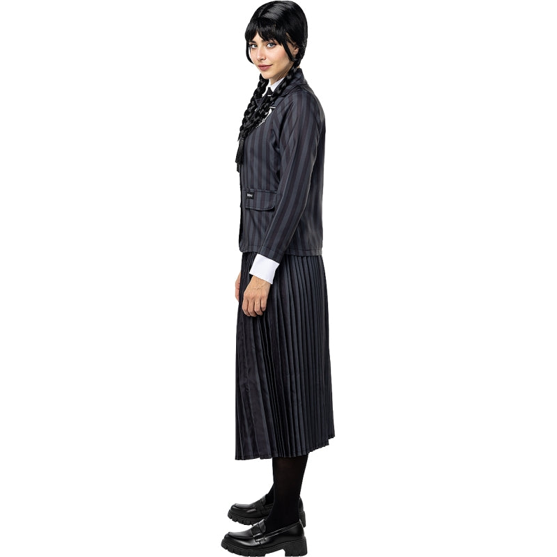 Disfraz de Miércoles Addams uniforme Wednesday para mujer Perfil