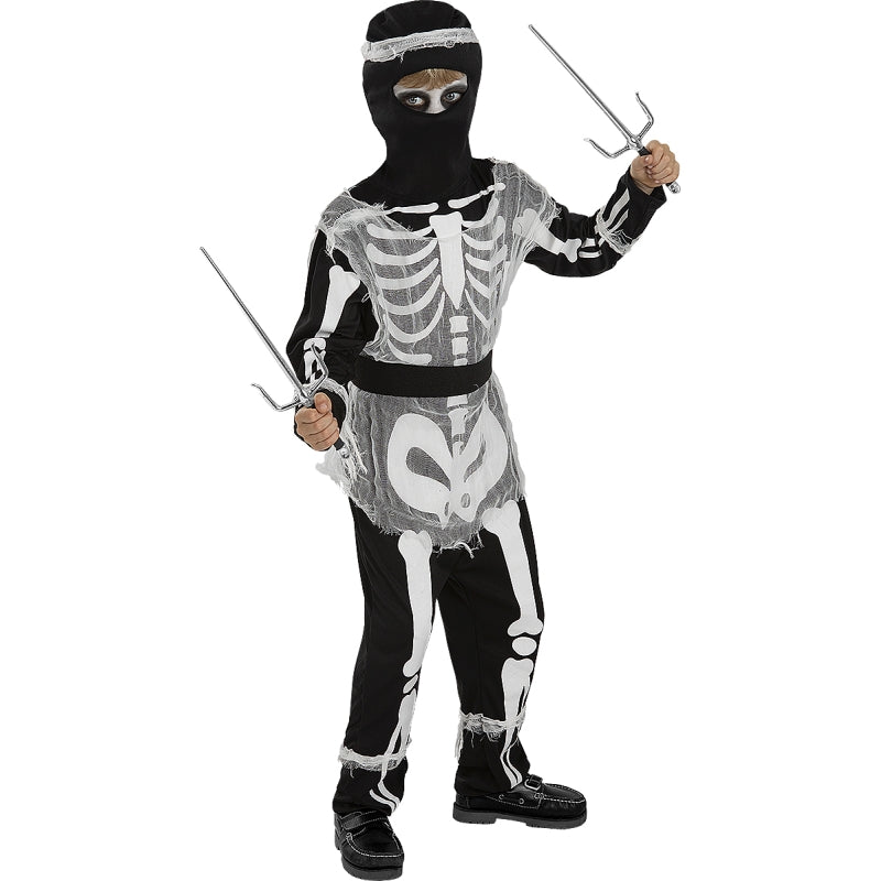 Disfraz de Ninja Esqueleto zombie para niño