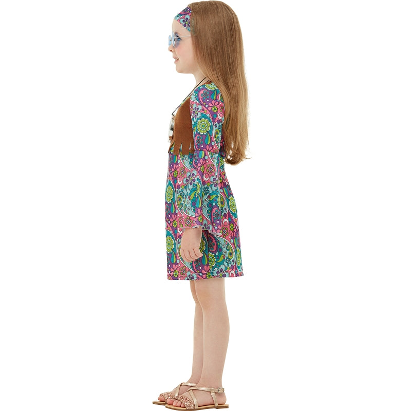 Disfraz de Hippie para niña Perfil