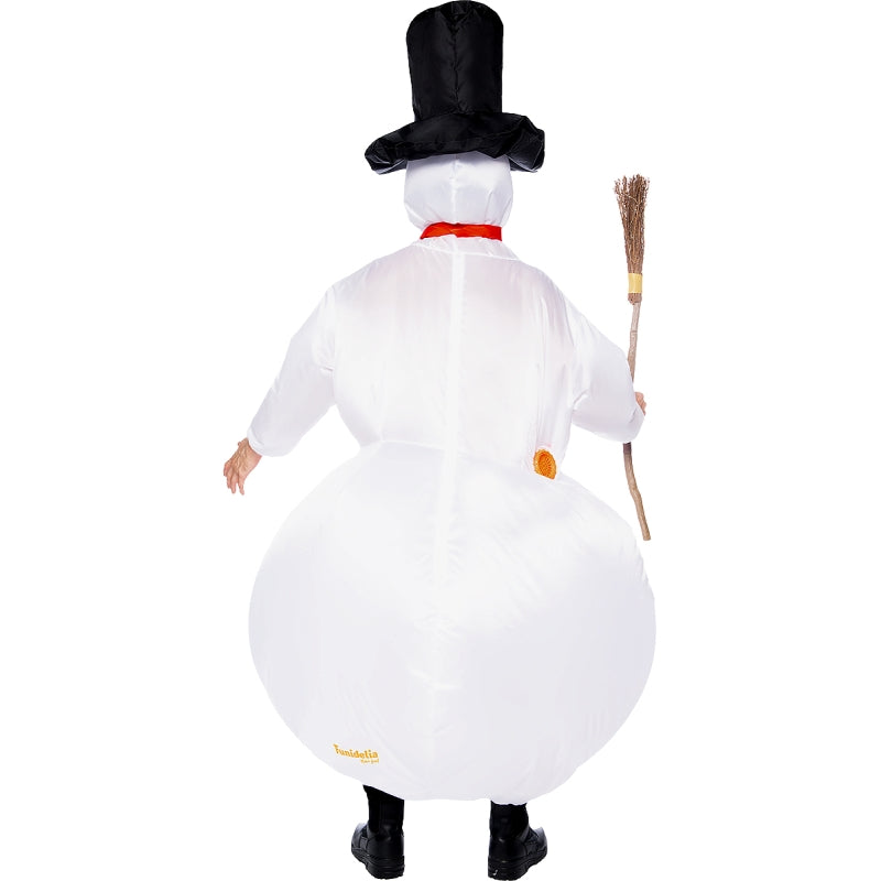 Disfraz de Muñeco de Nieve Clásico Hinchable adulto unisex Espalda
