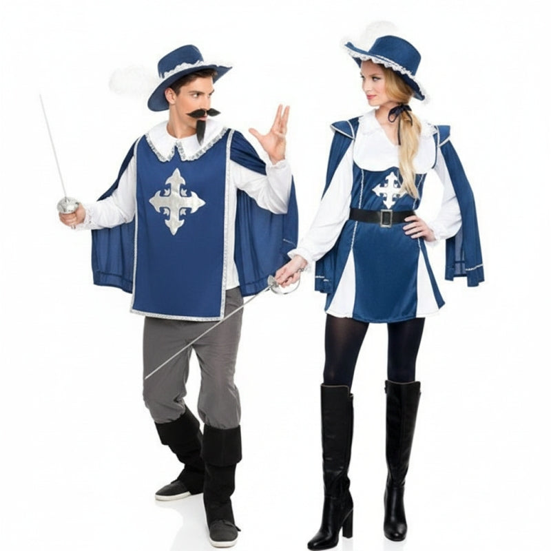 Pareja Mosqueteros Azules