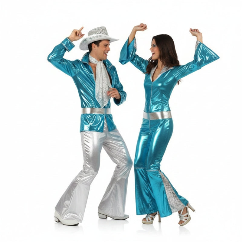 Pareja Disco Azul