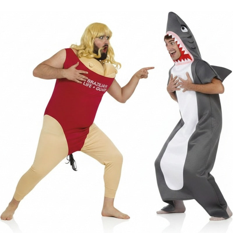 Pareja Vigilante Playa y Tiburón