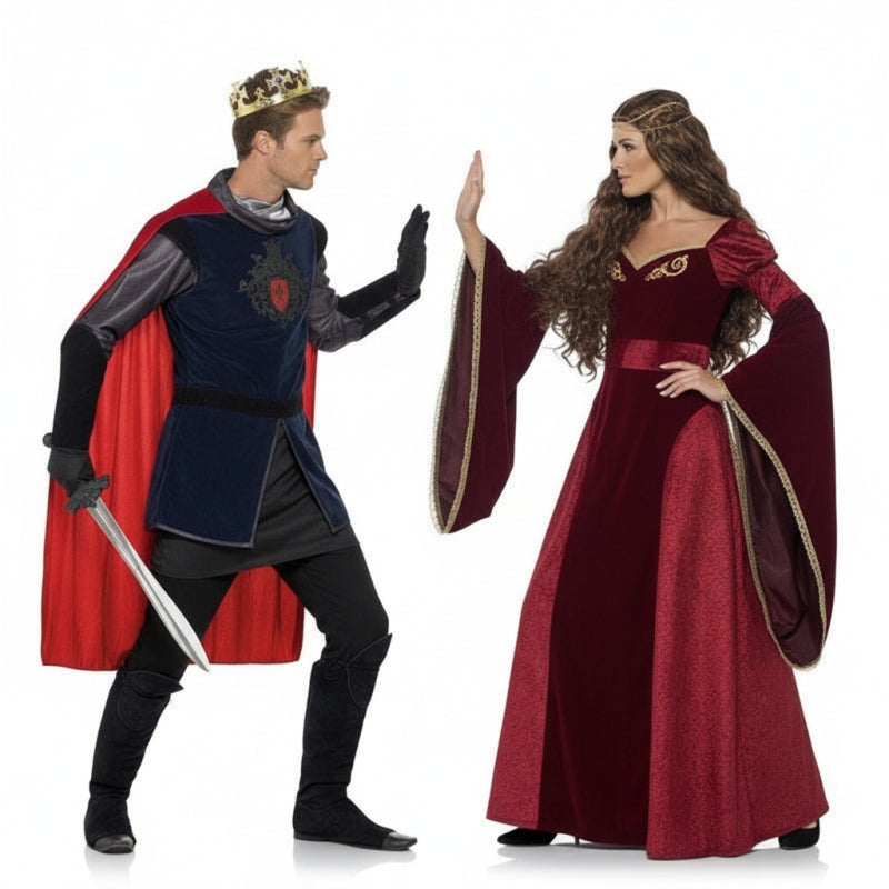Pareja Reyes Medievales Rojos