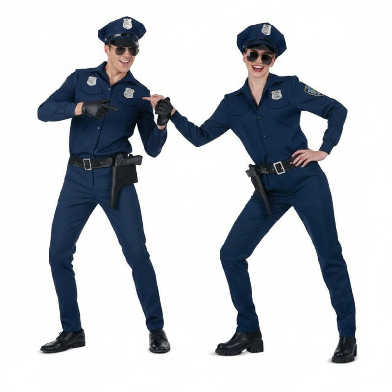 Pareja Policías Azules