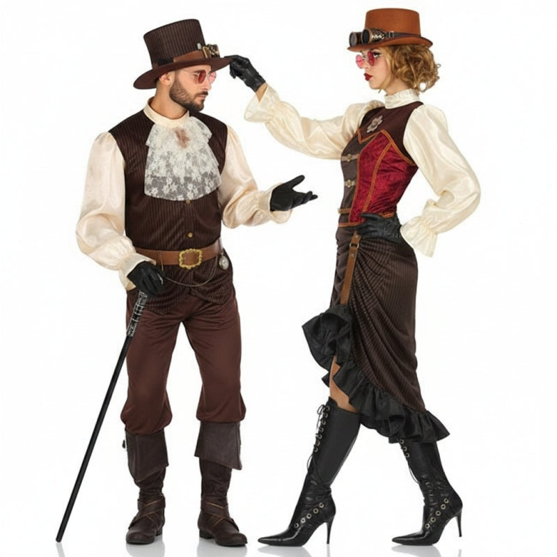 Pareja Steampunk Victorianos