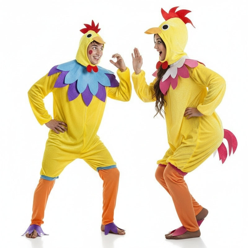 Pareja de Gallo y Gallina del Corral
