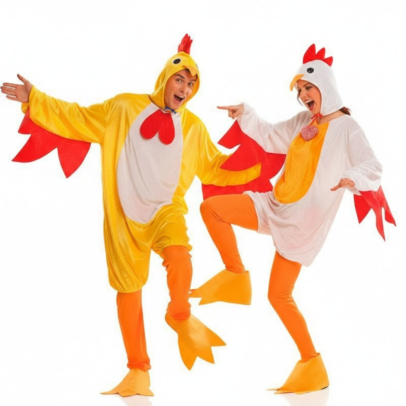 Pareja de Gallo y Gallina de Granja