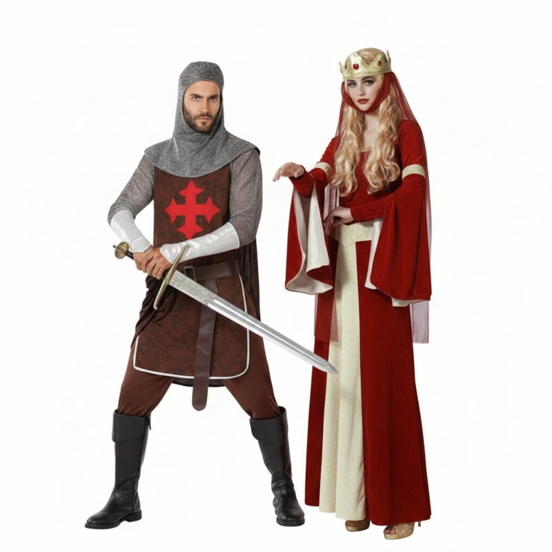 Pareja de Caballero y Princesa Medieval