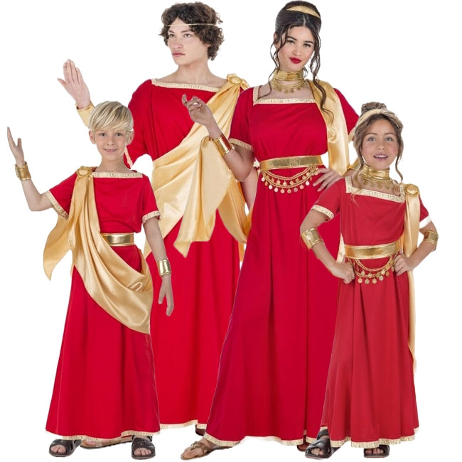 Grupo Romanos de color rojo y dorado