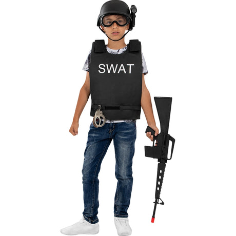 Disfraz de Chaleco de Policía de élite SWAT para niño
