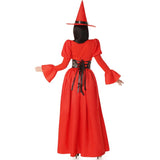Disfraz de Bruja Hechicera roja para mujer Espalda