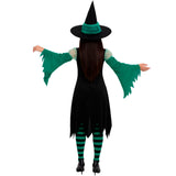 Disfraz de Bruja Verde Esmeralda para mujer Espalda