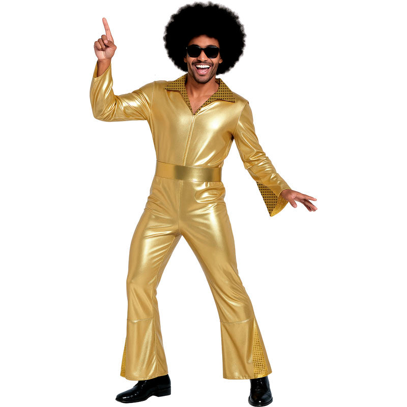 Disfraz de Disco Cowboy oro para hombre