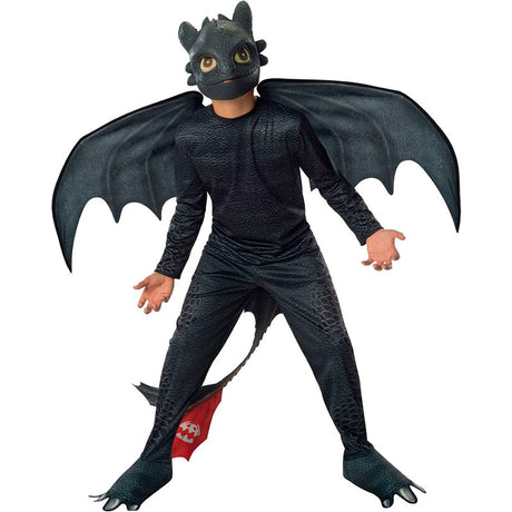 Disfraz de Dragón Desdentado Night Fury para niño