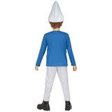 Disfraz de Enanito azul para niño espalda