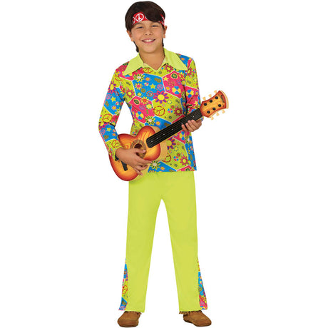 Disfraz de Hippie Flores para niño