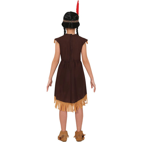 Disfraz de India Apache para niña espalda