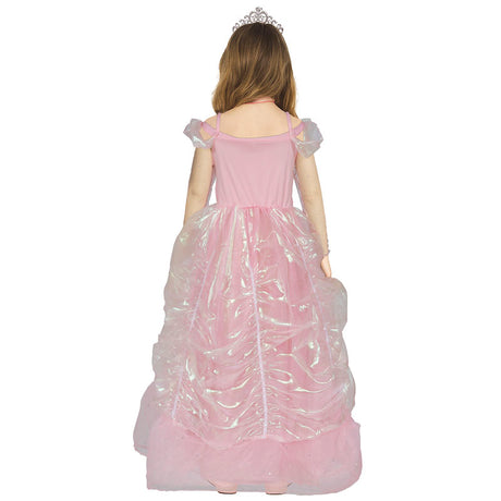 Disfraz de Princesa Cuento Rosa Deluxe para niña espalda