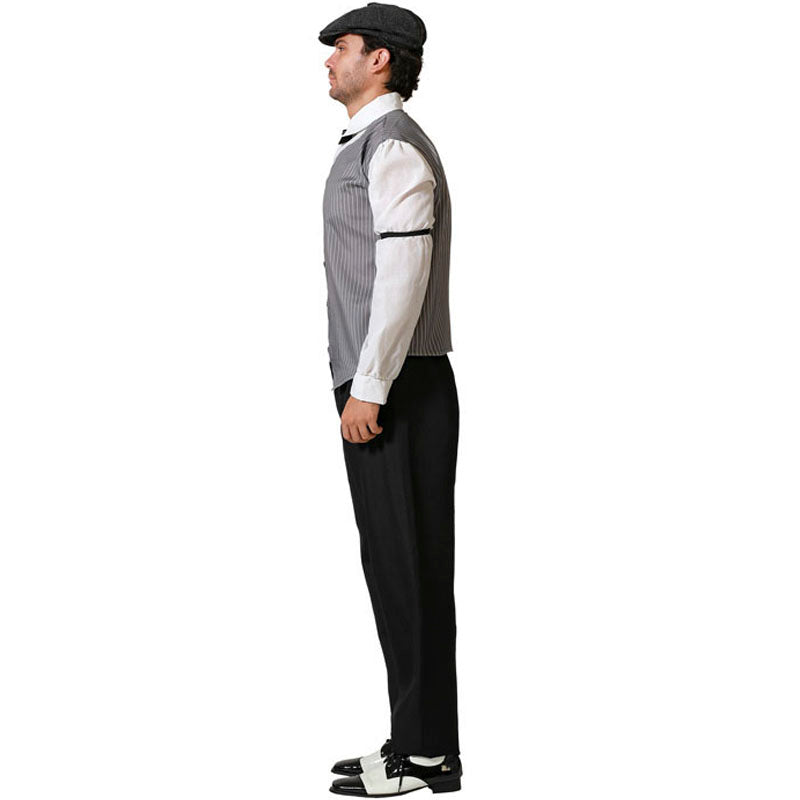 Disfraz para hombre de Gánster gris Perfil
