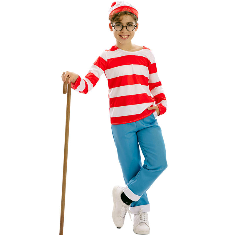 Disfraz de Wally el viajero de los cómics infantil