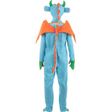 Disfraz de Dragón Azul para hombre Espalda