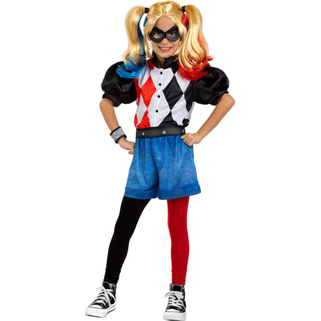 Disfraz de Harley Quinn Rombos para niña Bis