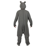 Disfraz de Hipopótamo Gris adulto unisex Espalda