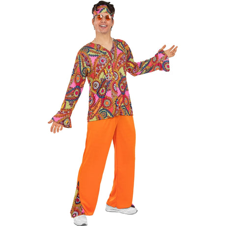 Disfraz de Hippie Good Vibes para hombre Bis