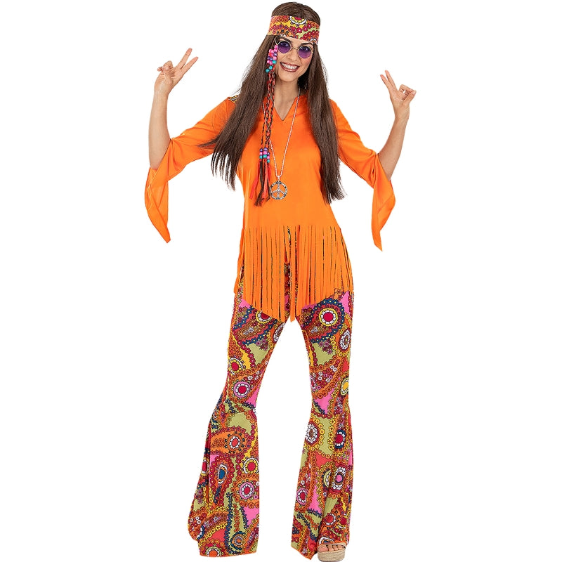Disfraz de Hippie Good Vibes para mujer