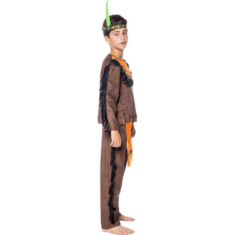 Disfraz de Indio Deluxe para niño Perfil