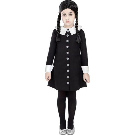 Disfraz de Miércoles Addams de La Familia Addams para niña
