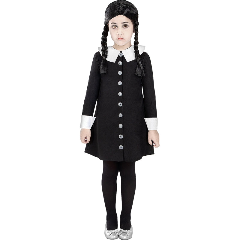 Disfraz de Miércoles Addams de La Familia Addams para niña