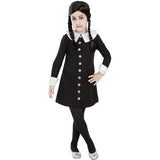 Disfraz de Miércoles Addams de La Familia Addams para niña Bis