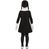 Disfraz de Miércoles Addams de La Familia Addams para niña Espalda