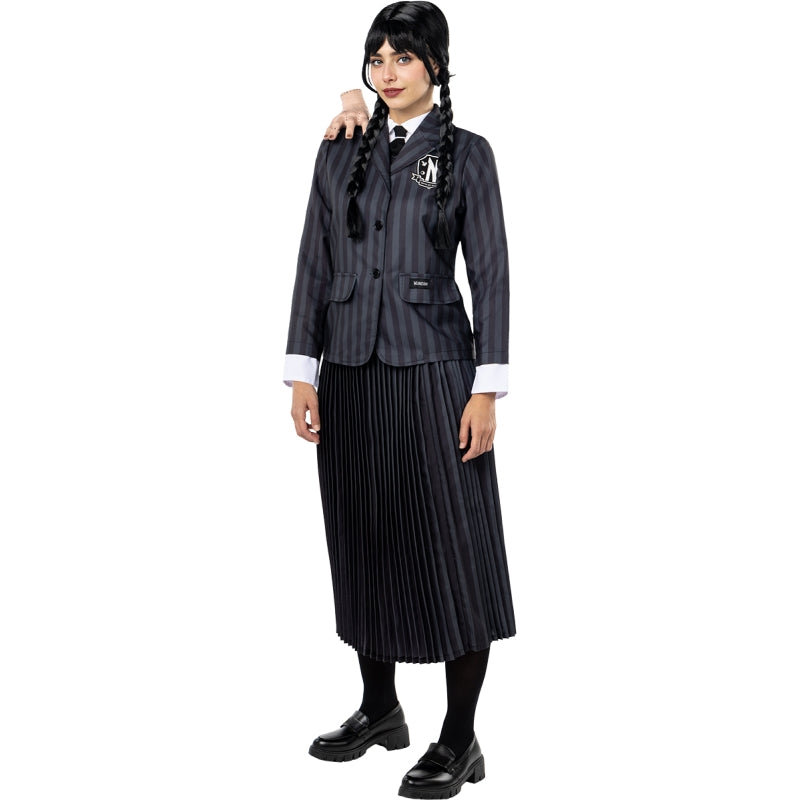 Disfraz de Miércoles Addams uniforme Wednesday para mujer Bis