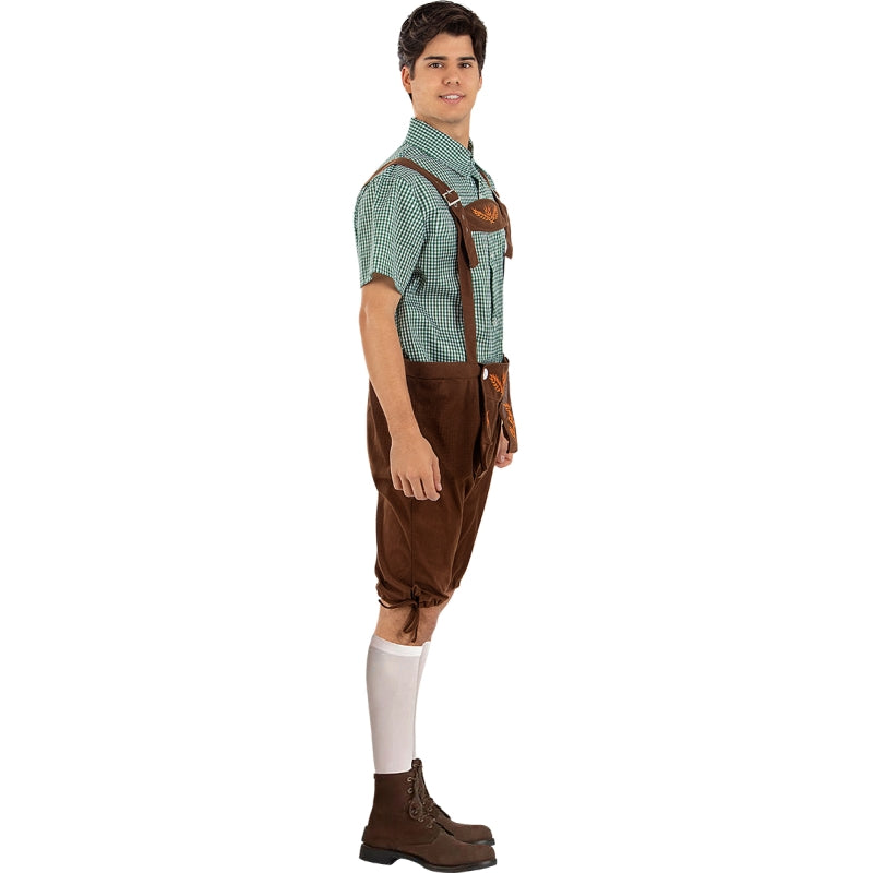 Disfraz de Alemán Fiesta Oktoberfest Verde para hombre Perfil