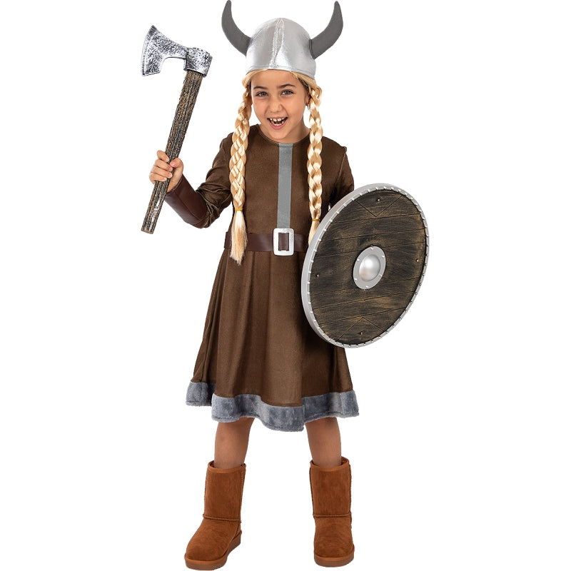 Disfraz de Vikinga Salvaje para niña