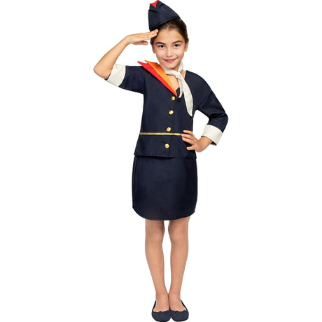 Disfraz de Azafata de Vuelo para niña