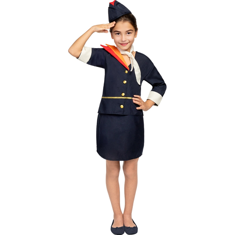 Disfraz de Azafata de Vuelo para niña