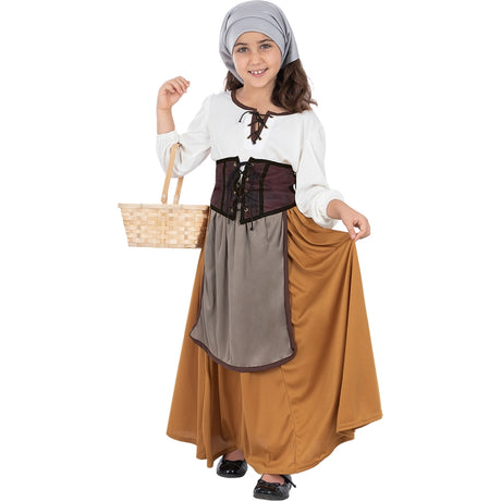 Disfraz de Campesina Medieval para niña