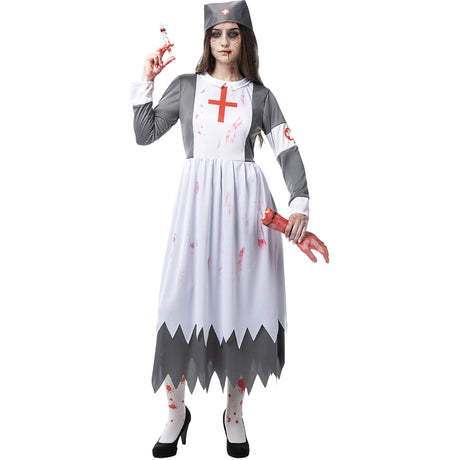 Disfraz de Enfermera Monja Zombie para mujer