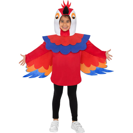 Disfraz de Loro Multicolor infantil
