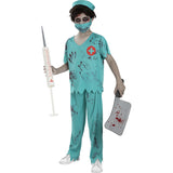 Disfraz de Doctor Zombie Sangriento para niño