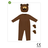 Disfraz de Oso Pardo del bosque infantil Contenido